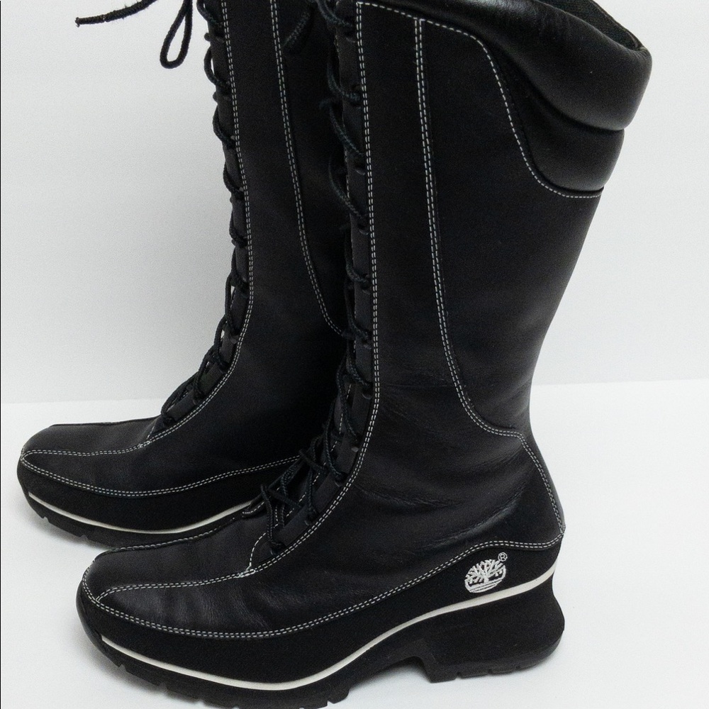 Womens Timberland wedge lace up boots size 7.5